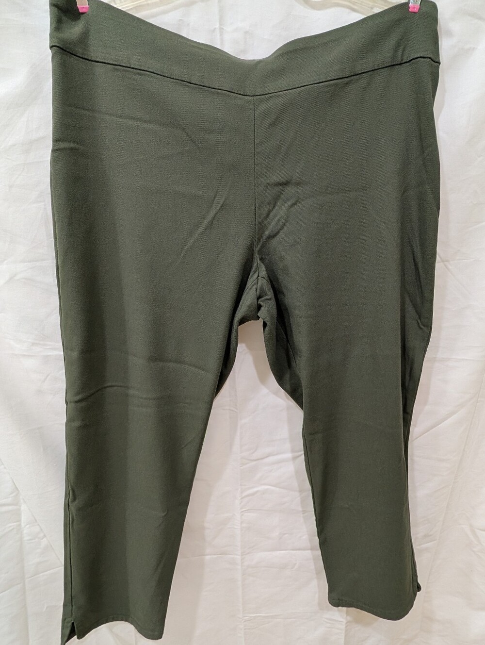 Van Heusen Plus Size 18 Olive Green Comfort Stretch Crop Dress Pants